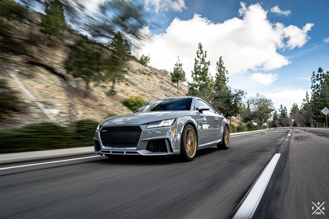 Rolling shot of TT RS by Food 4 Audi's
