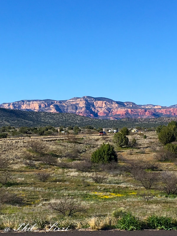 Layers of rock in hills of Arizona 