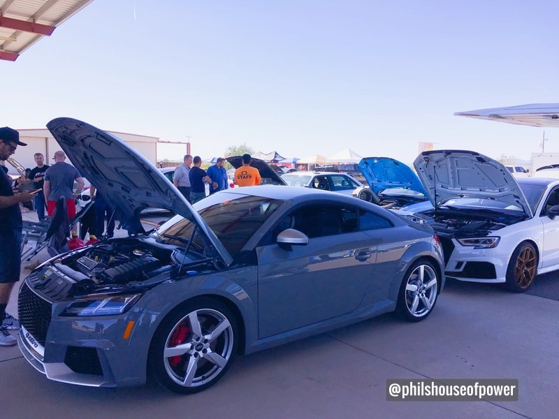 Audi TT RS cooling the engine after half mile racing