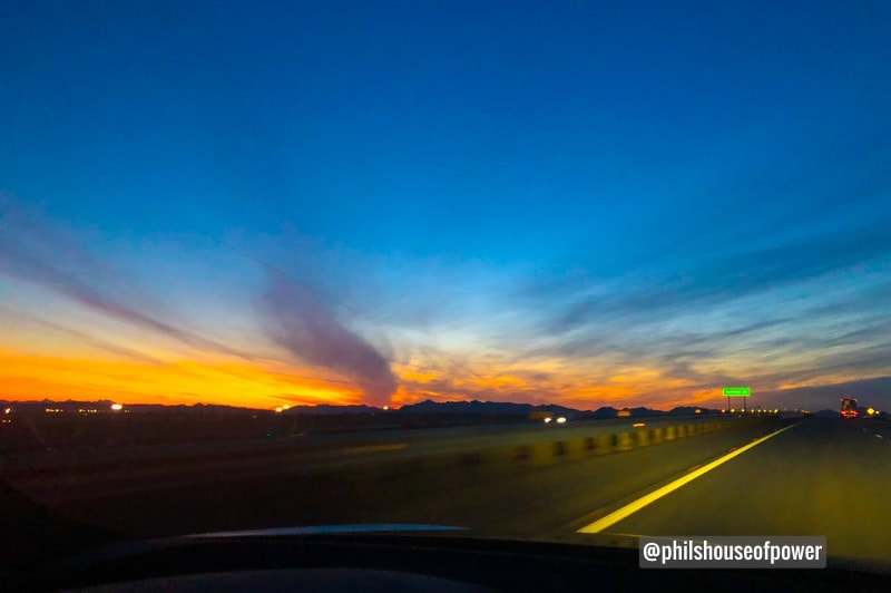 Sunrise on the way to Gila Bend for No Fly Zone