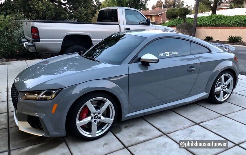 Cleaning up the Audi TT RS after a road trip and racing in Arizona with Pure Turbos Hybrid.