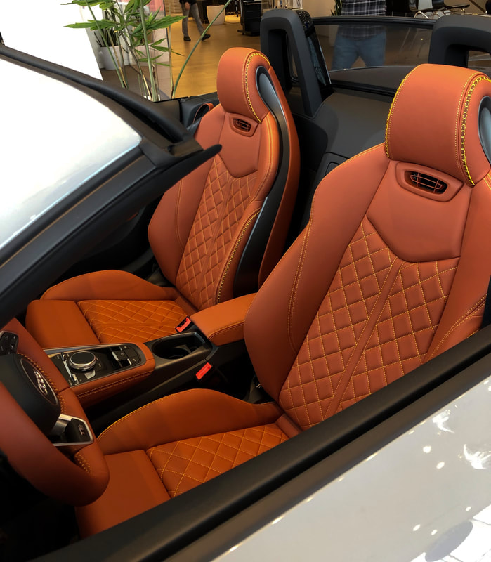 Beautiful leather interior of Audi 20th anniversary edition TTS