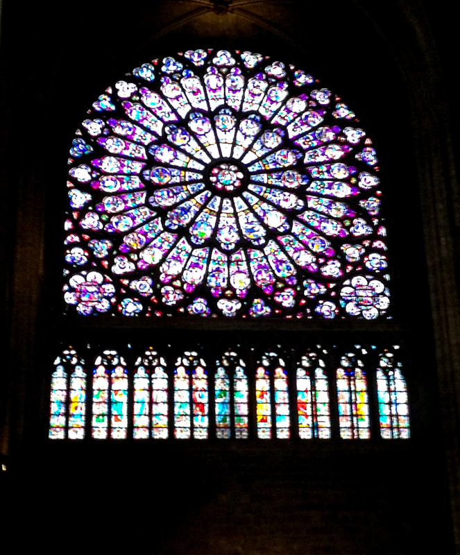 The rose window of Notre Dame de Paris