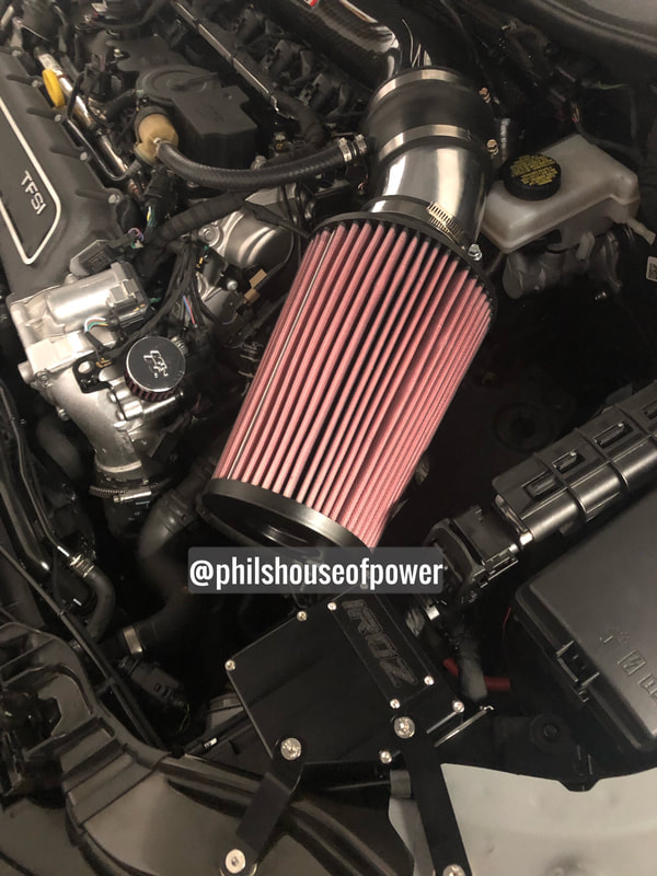 Cone filter for Audi TT RS on custom intake