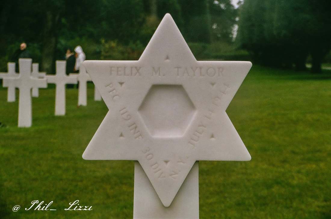 Cemetery headstone in Normandy